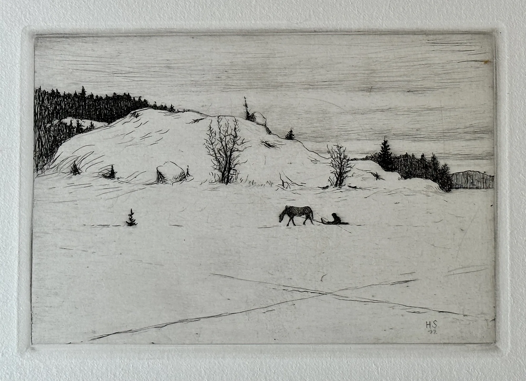 Hugo Simberg, Talvitie II, Vintervägen II (Winter road II), 1899