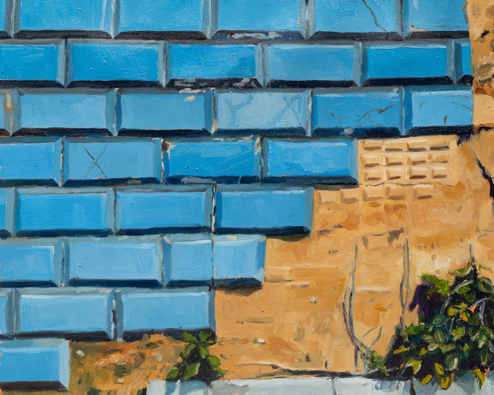 MOSAICOS AZUUIS 2024 ÓLEO S TELA 40X50CM