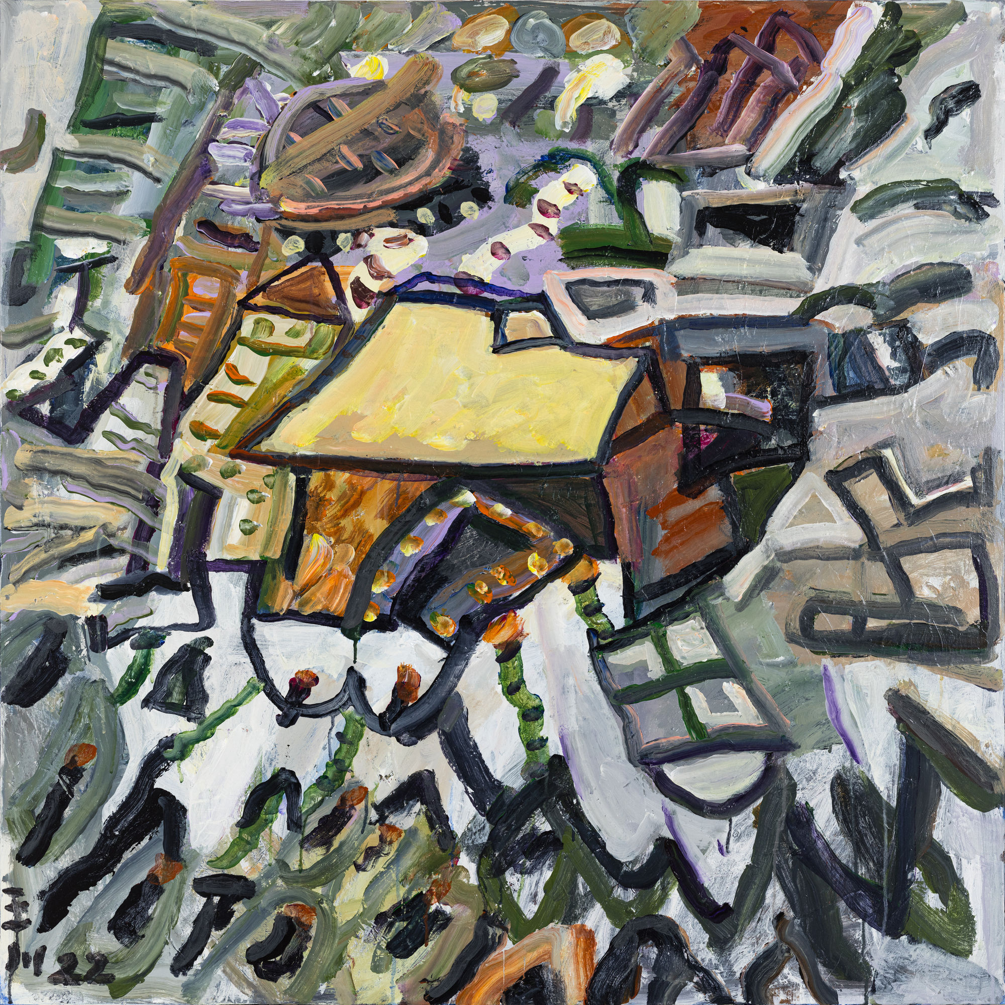 王川，幻景，布面丙烯，100 × 100 cm，2022 Wang Chuan, Mirage, Acrylic on canvas, 100 × 100 cm, 2022