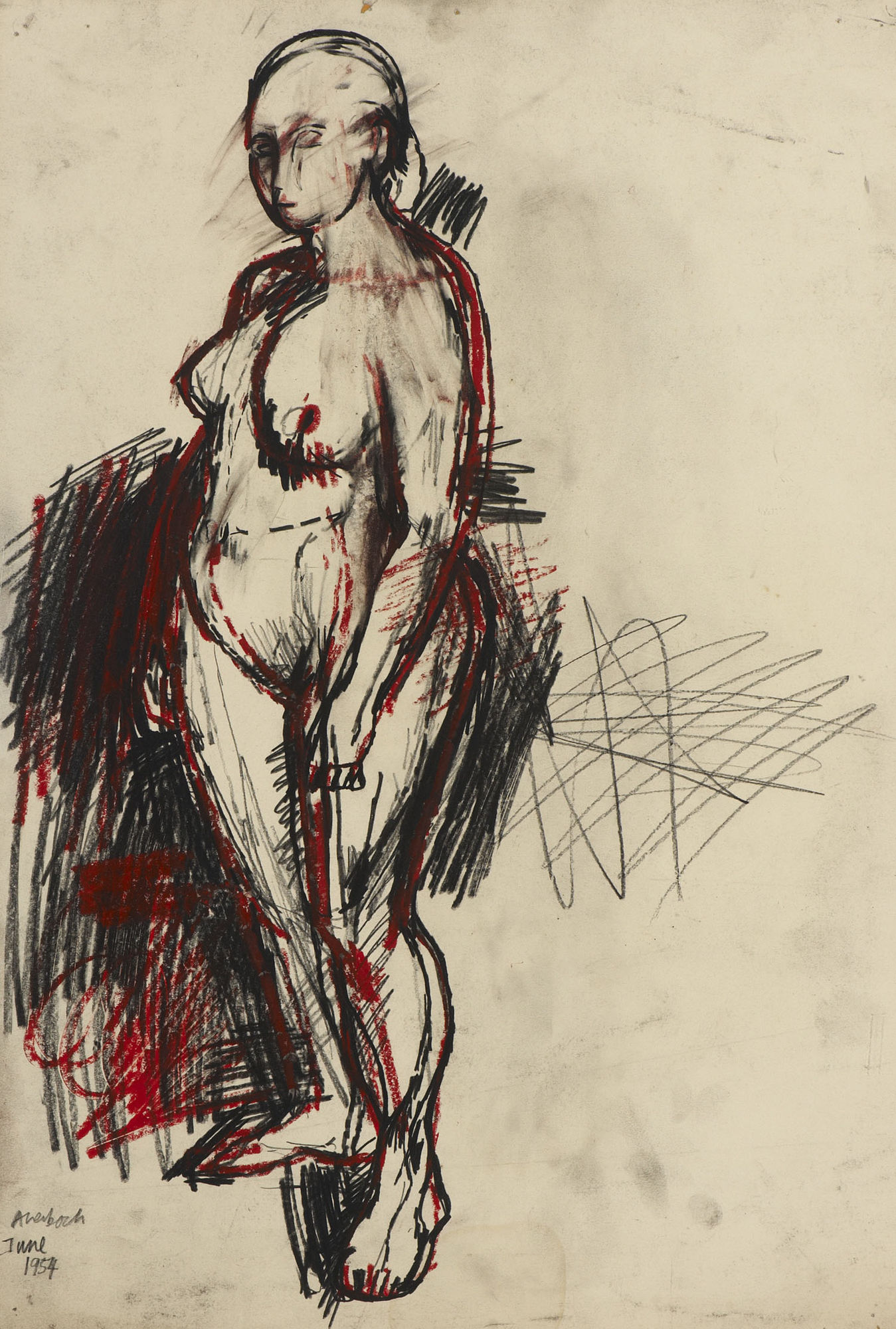 Nude Standing by Frank Auerbach