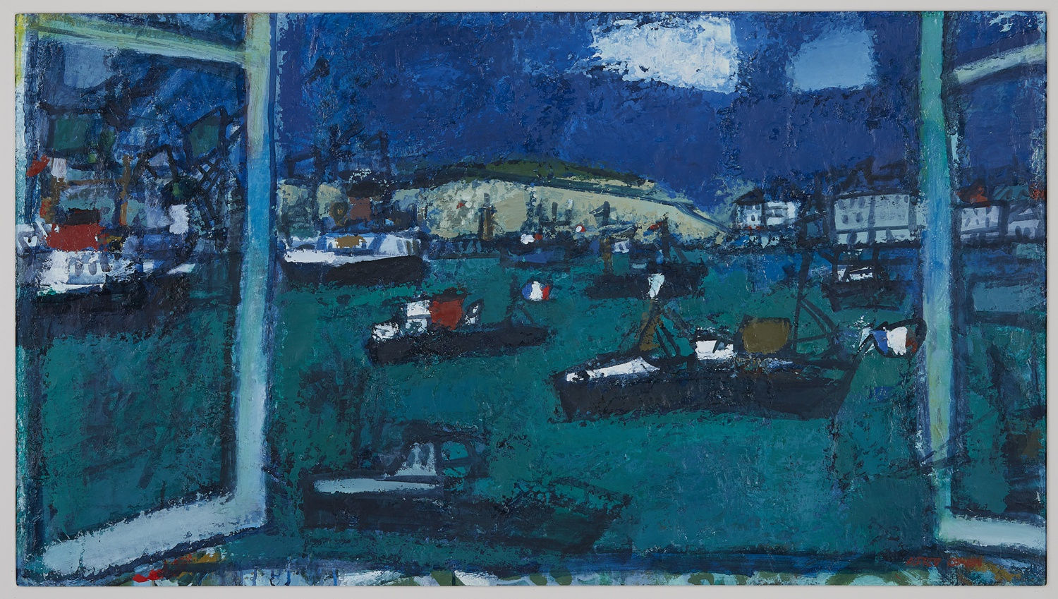 Dieppe Harbour by Alfred Cohen