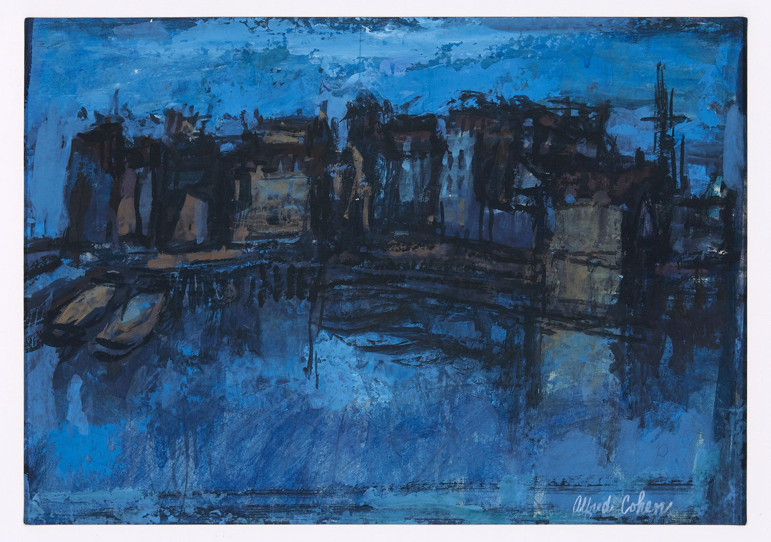River at Night by Alfred Cohen
