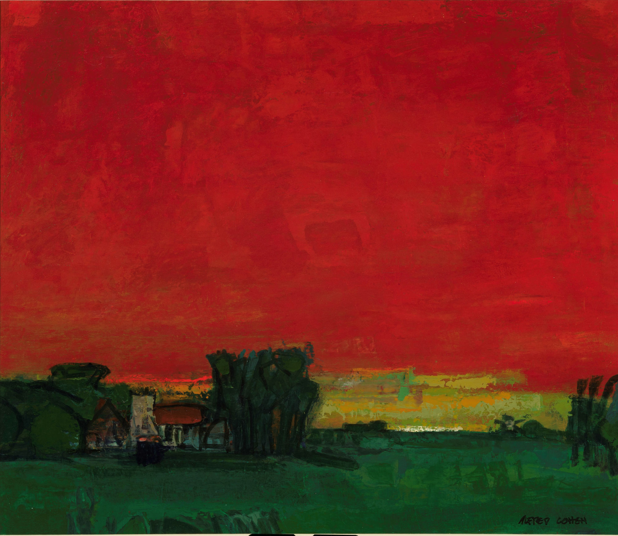 View From Permeke's Studio by Alfred Cohen