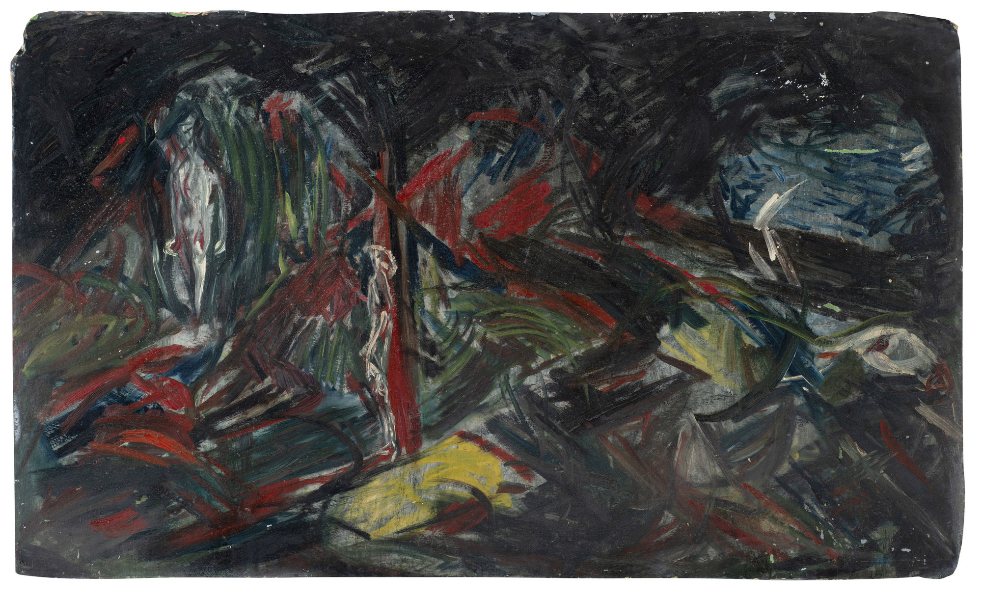 Dissolution of the City, 1946, oil on board, 92 x 152cm. The Gustav Metzger Foundation