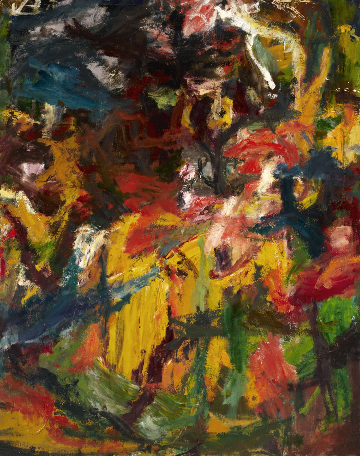 Erich Kahn (1904-1979) Composition n.d. Oil on canvas 126.5 x 101.5 cm Ben Uri Collection &copy; Erich Kahn estate