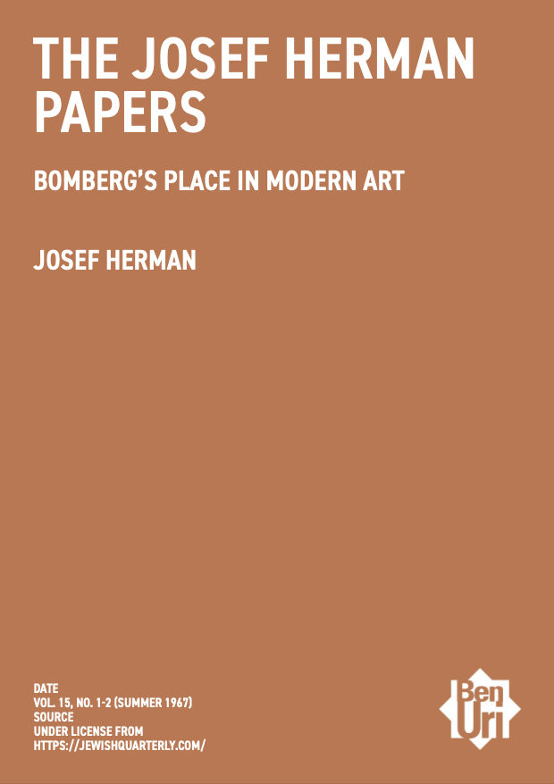 BOMBERG’S PLACE IN MODERN ART by josef herman read it here