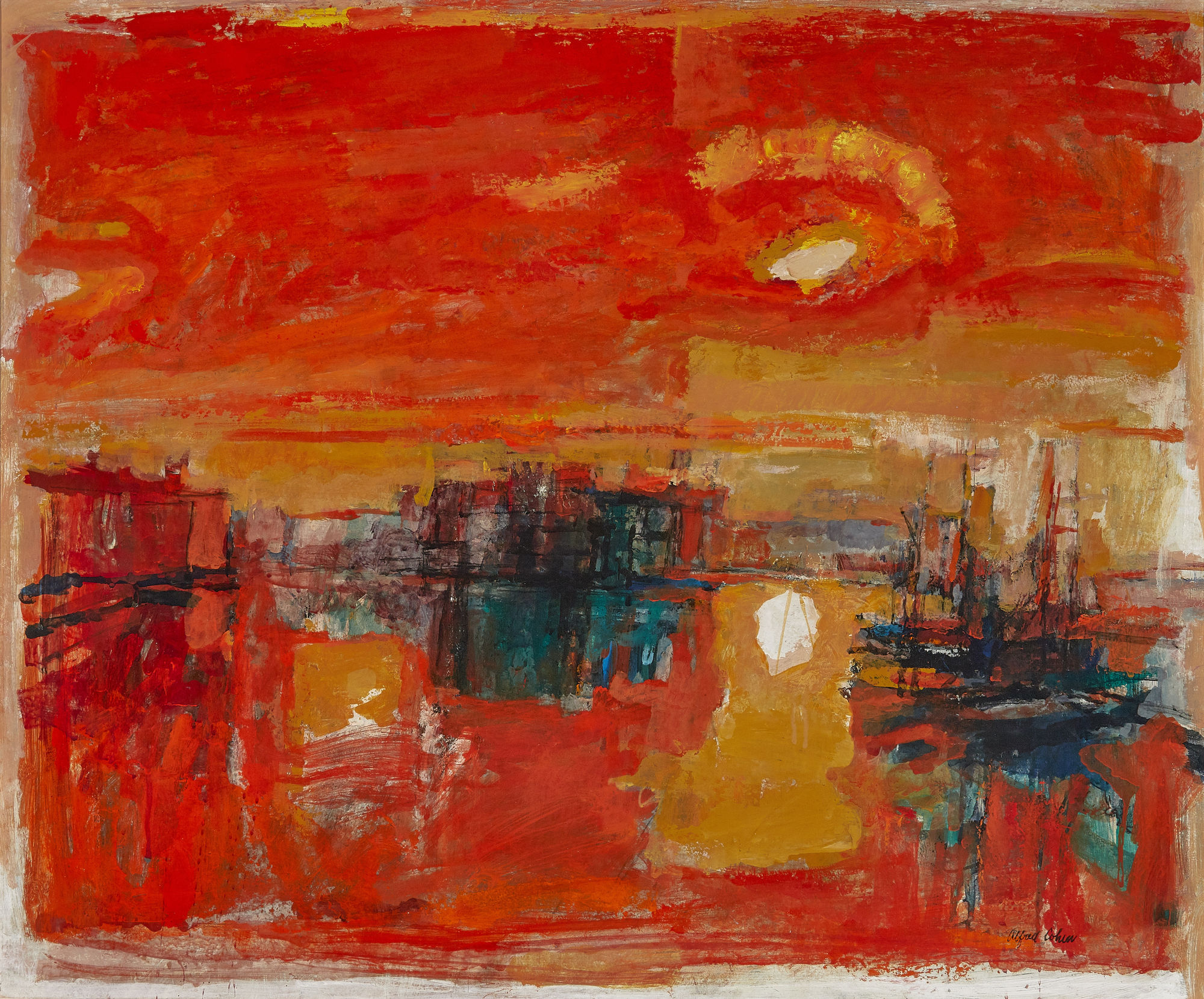 Harbour Approach by Alfrec Cohen