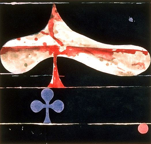 Richard Diebenkorn Spreading Spade, from Clubs and Spades, 1981 Color spit bite aquatint with aquatint and drypoint 36 5/16 x 30 3/4 inches 92.2 x 78.1 cm TP, aside from the/35