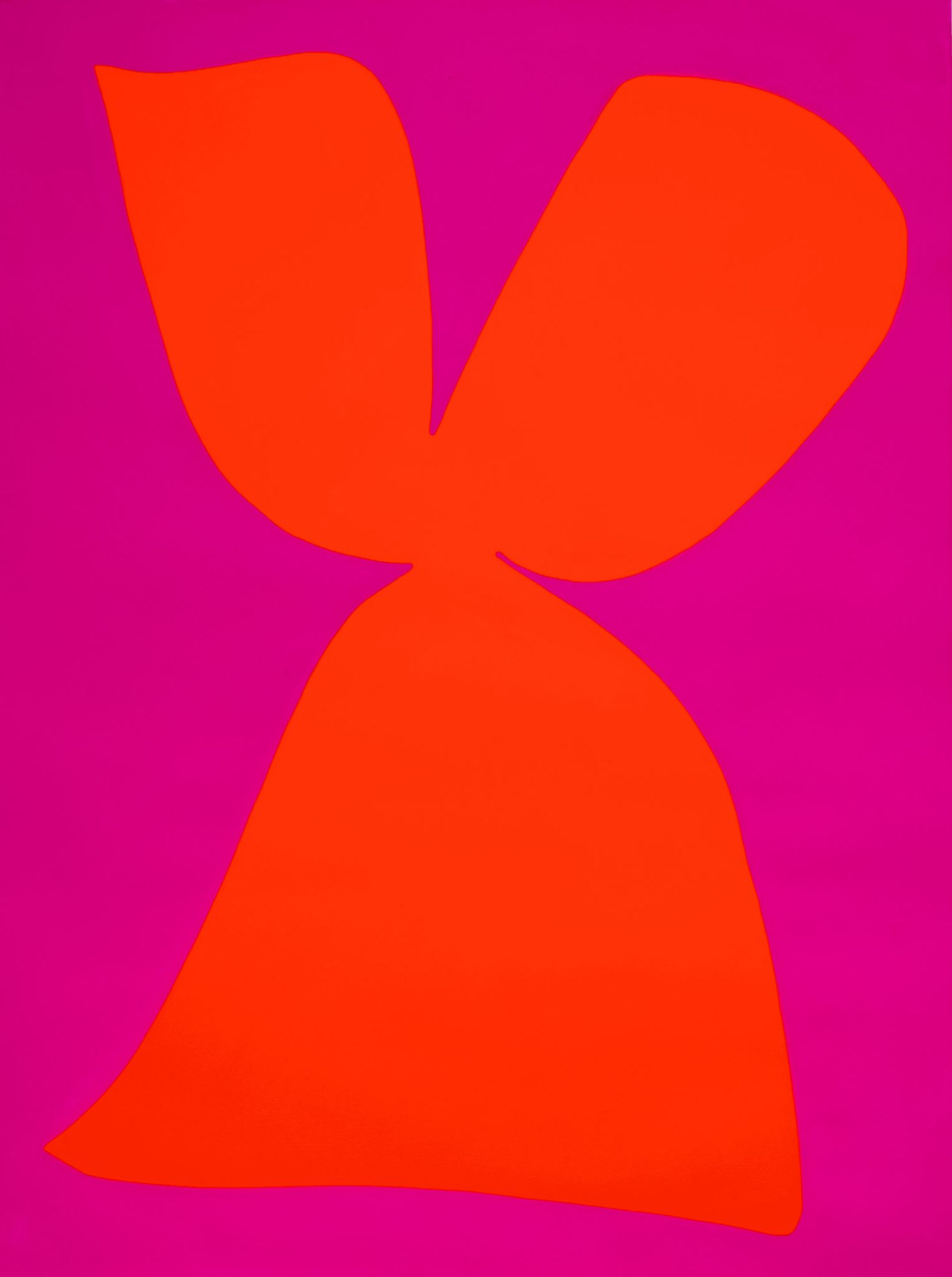 Paul Kremer Pop! (magenta/vermilion paper study), 2021 Acrylic on paper 30 x 22 inches 76.2 x 55.9 cm