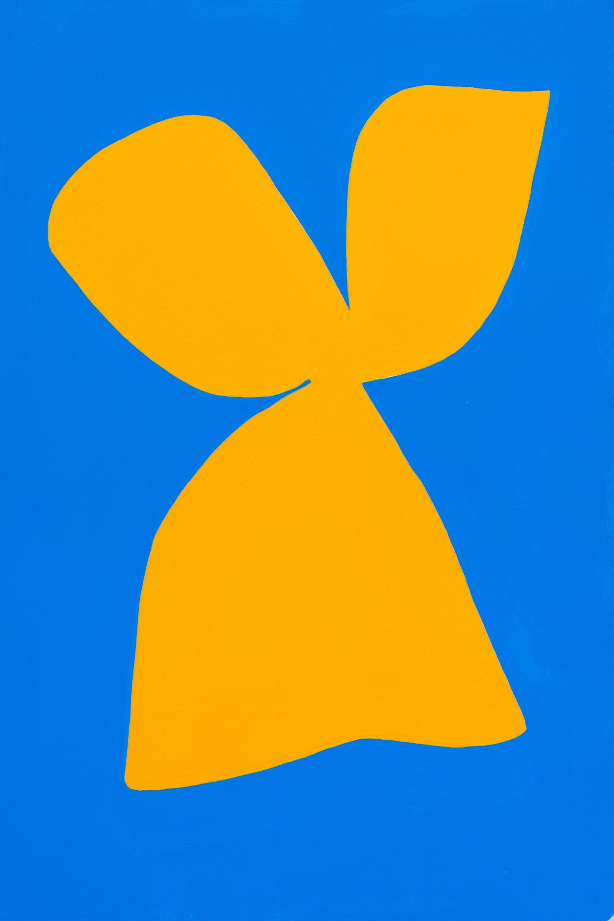 Paul Kremer Pop! (blue/yellow paper study), 2021 Acrylic on paper 11 x 7 1/4 inches 27.9 x 18.4 cm