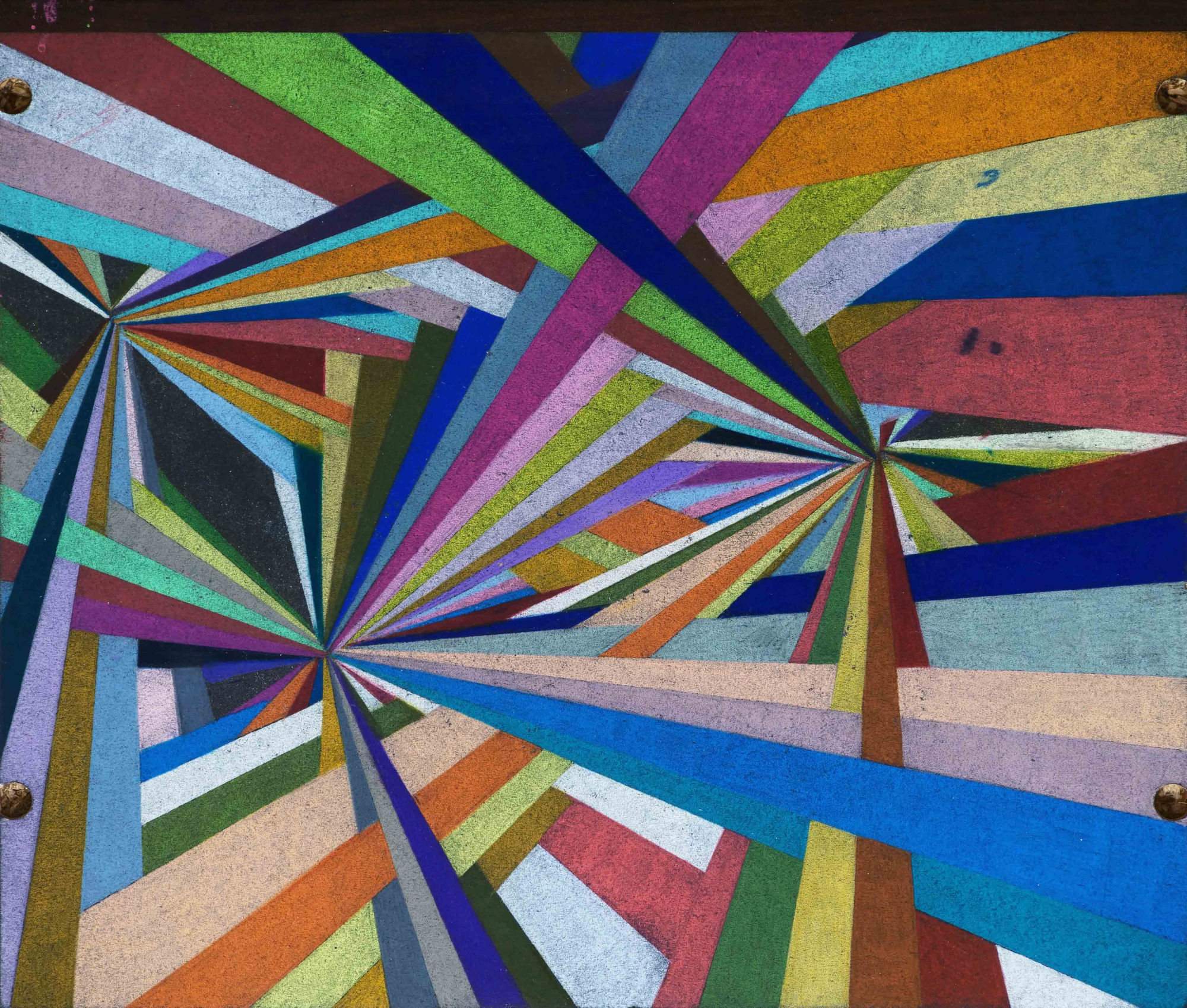 Alicia McCarthy Untitled, 2020 Color pencil on found wood 11 x 12 3/4 inches