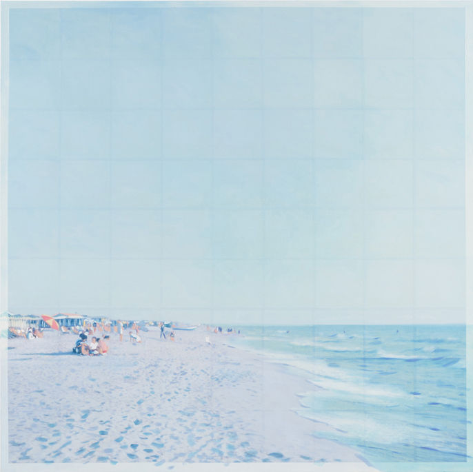 Isca Greenfield-Sanders Seaside, 2015 Mixed media oil on canvas 63 x 63 inches