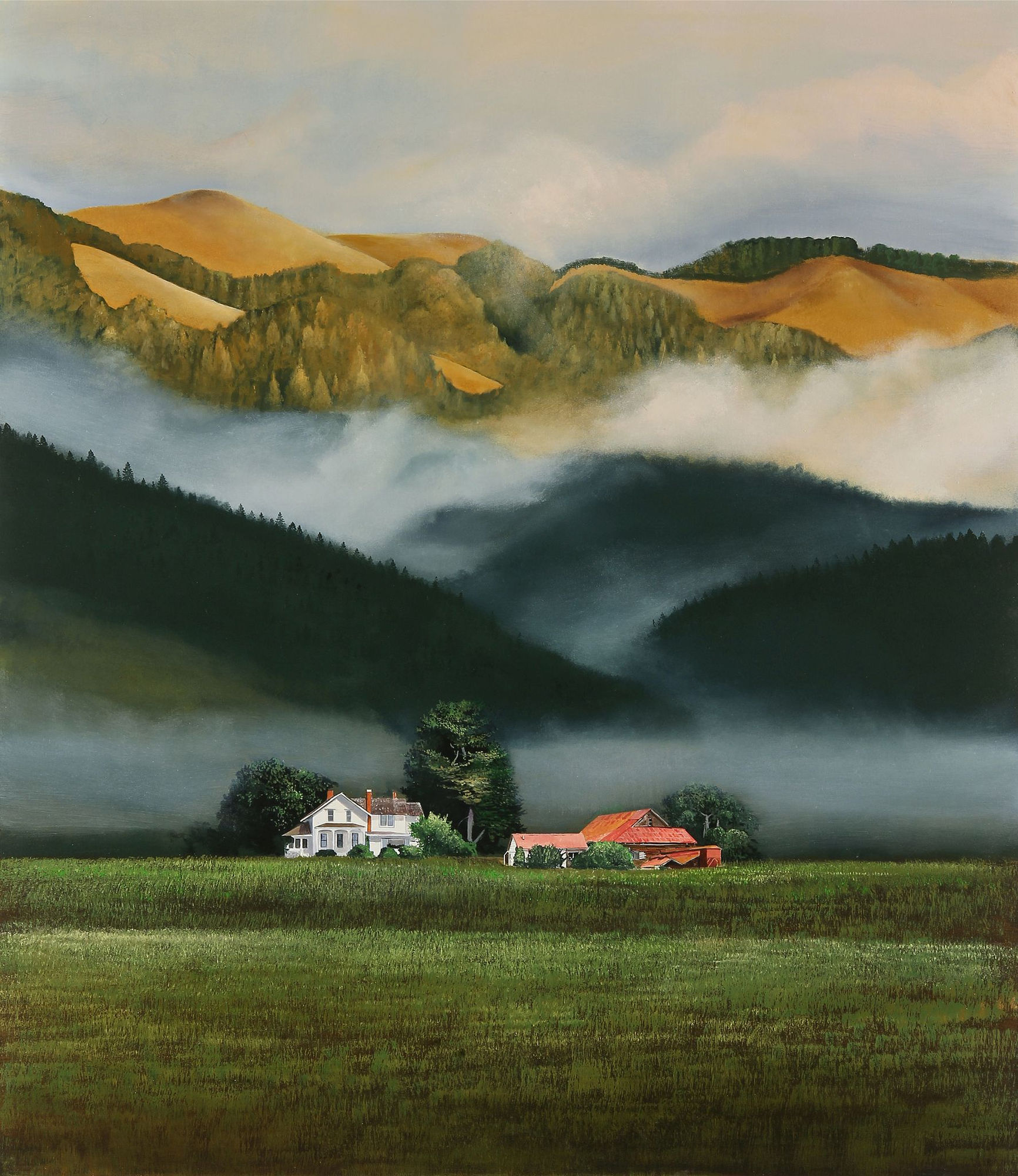 Michael Gregory Six White Horses, 2014 Oil on canvas on panel 60 x 52 inches