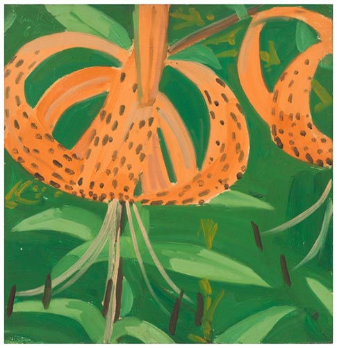 Alex Katz Superb Lily Skern, 1966 Oil on wood 11 1/2 x 12 inches