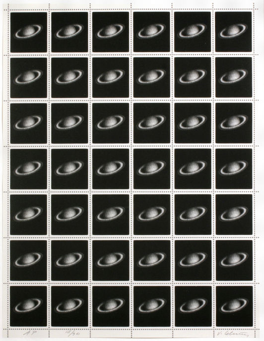 Vija Celmins Saturn Stamps, 1995 Offset lithograph 12 1/4 x 9 3/8 inches 31.12 x 23.81 cm A TP, aside from the edition/200