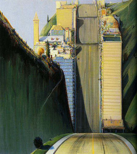 Wayne Thiebaud Park Place, 1993 Oil on canvas 60 1/4 x 54 1/4 inches