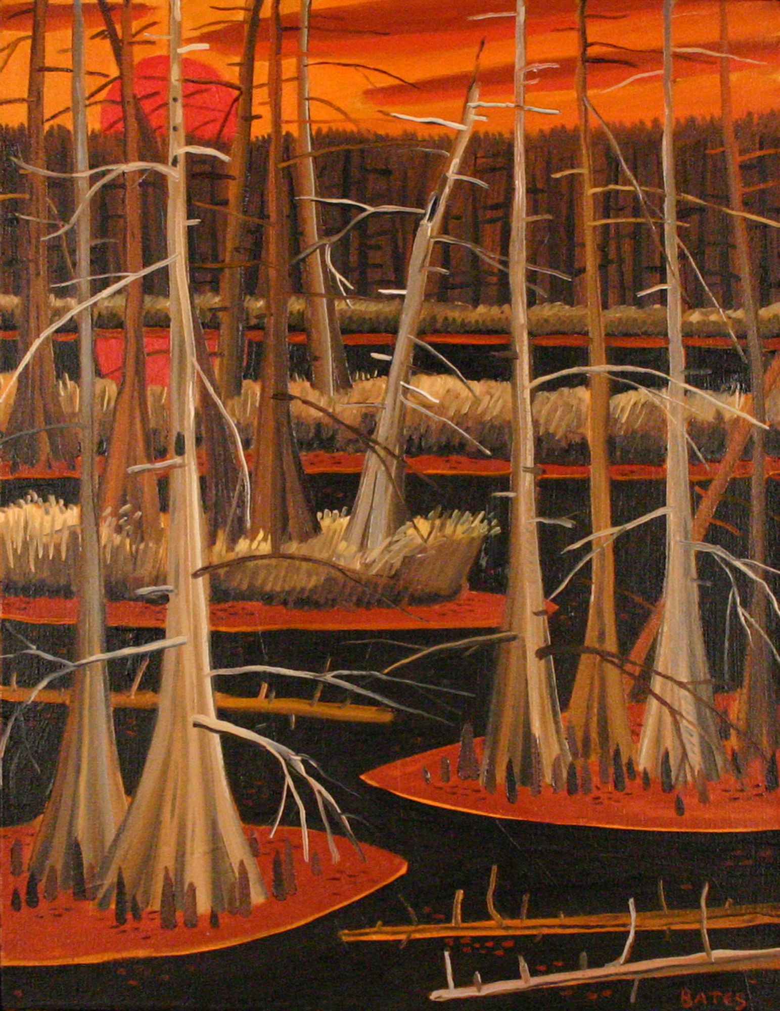 David Bates Fall - Sunset, 2004 Oil on canvas 24 x 20 inches 60.96 x 50.8 cm