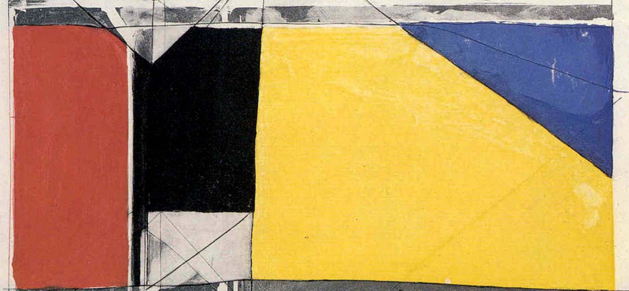 Richard Diebenkorn Folsom Street Variation III (Primaries), 1986 Color aquatint with drypoint, soap ground aquatint and flat bite 26 x 40 inches 66.0 x 101.6 cm AP, Edition of 60