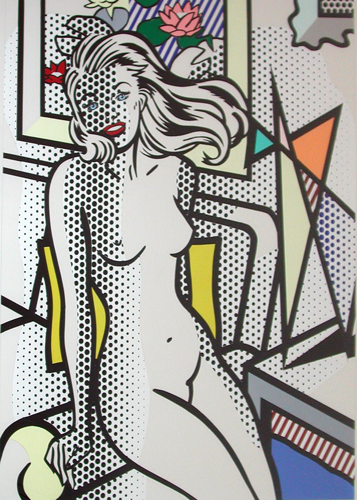 Roy Lichtenstein Nude with Yellow Pillow, 1993 Tape painted paper on board 46 1/8 x 37 1/4 inches 117.16 x 94.62 cm