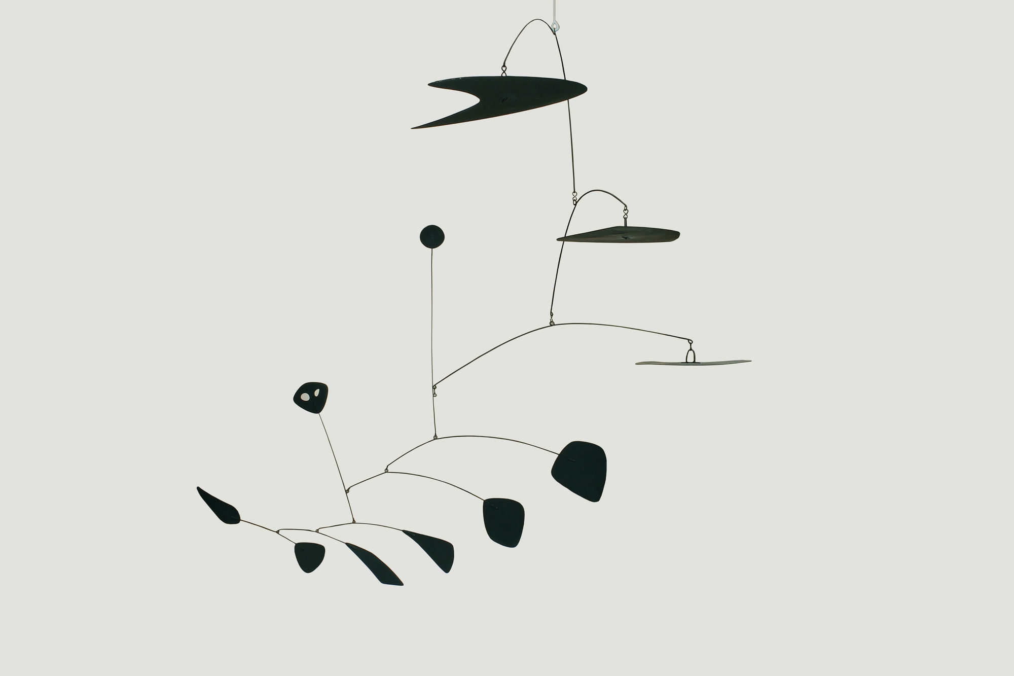 Alexander Calder Numbered 8 to 11, 1960 Sheet metal and steel wire, black oil paint 62 x 87 inches 157.48 x 220.98 cm