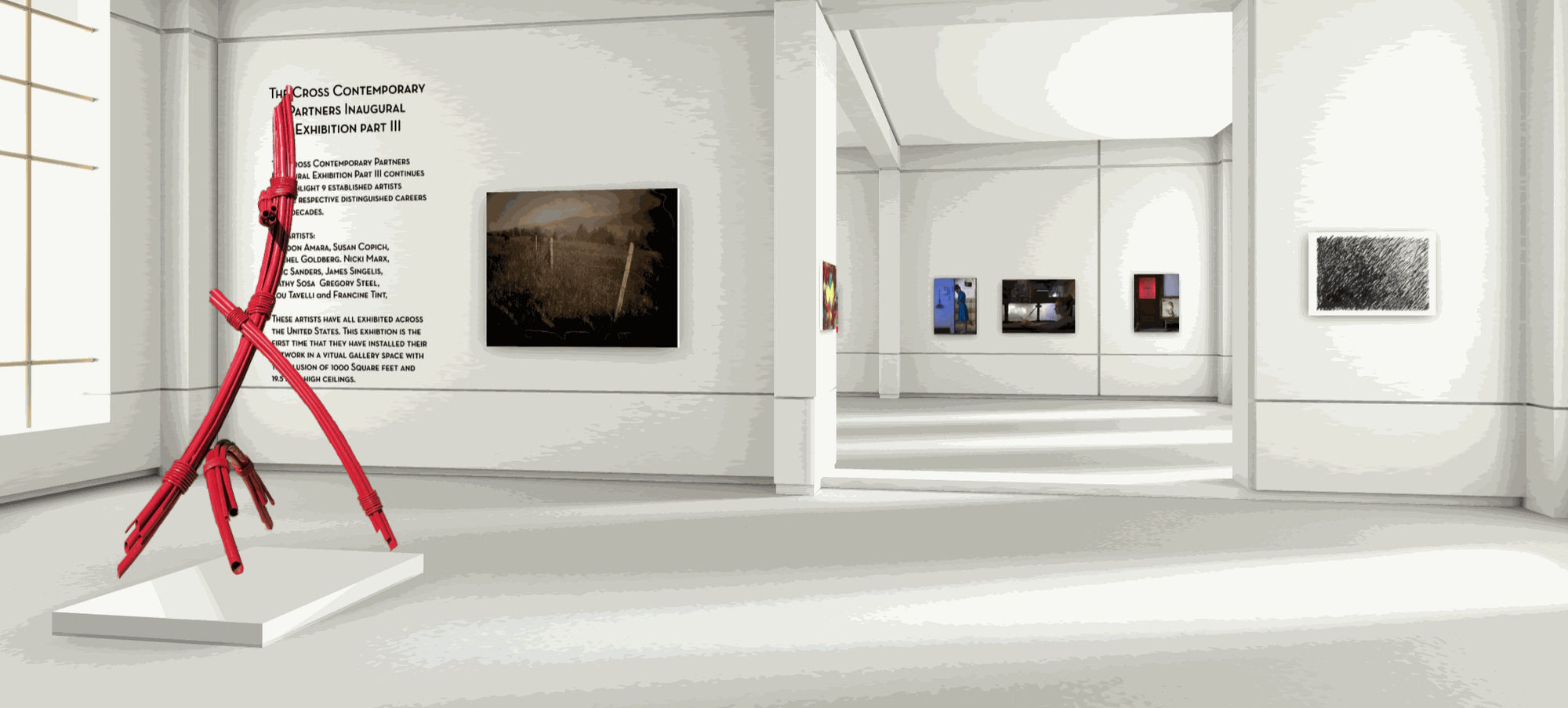 left to right: Gregory Steel, photographs by London Ameara, Susan Copich, monotype by Michel Goldberg