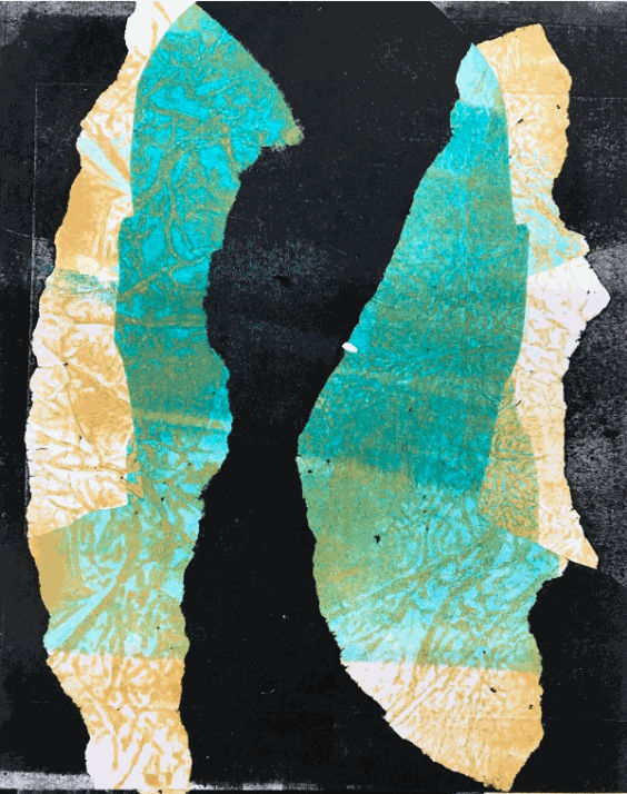 Silhouette Print No. 2 © Eric Sanders 2020 monotype on paper 10 x 8 inches