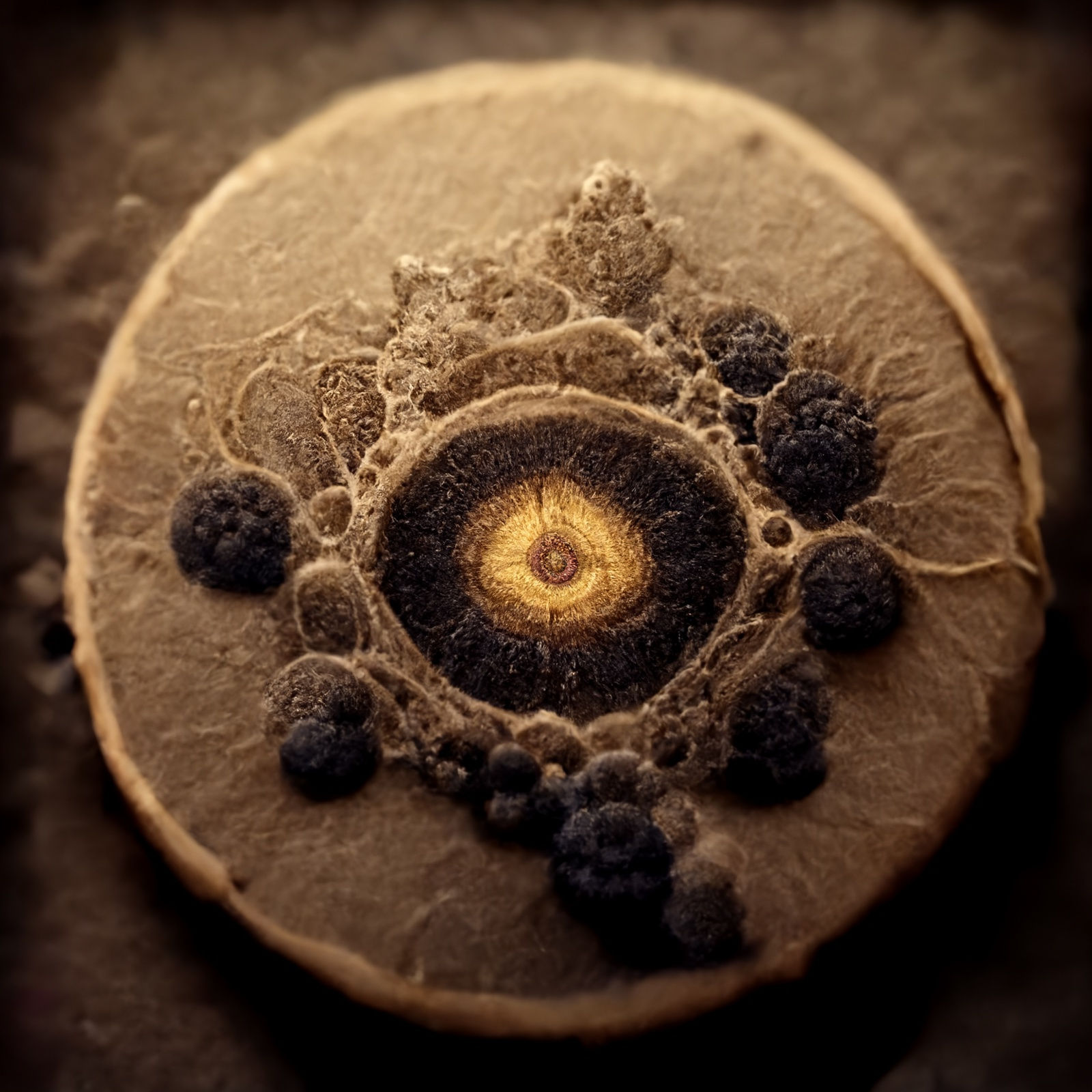 Micrographica Delta, 2021 Archival pigment print on paper, 20x20 inches or glass and gold leaf, 10x10 inches