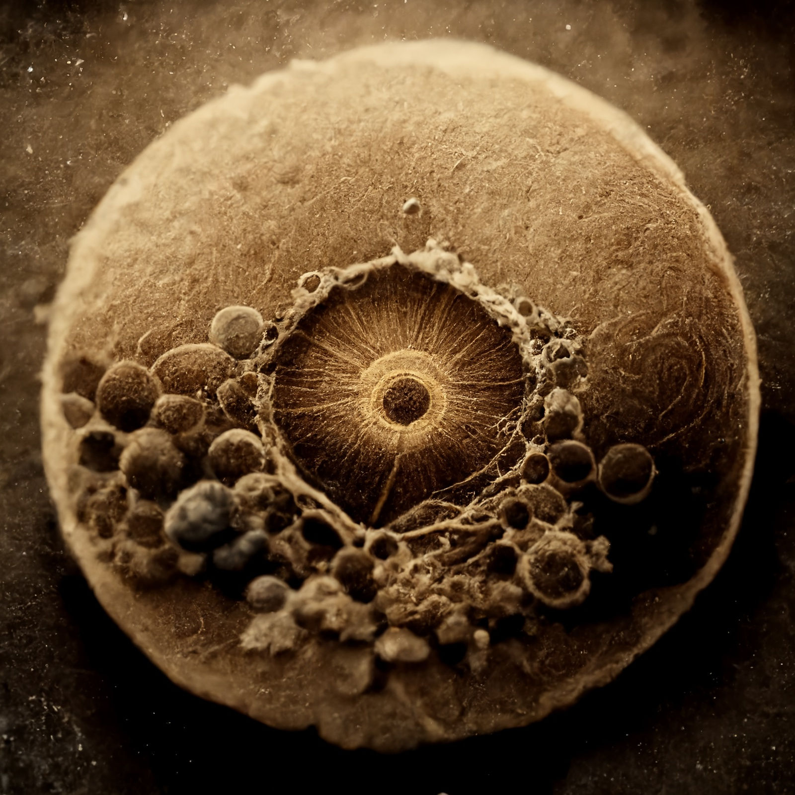 Micrographica Epsilon, 2021 Archival pigment print on paper, 20x20 inches or glass and gold leaf, 10x10 inches