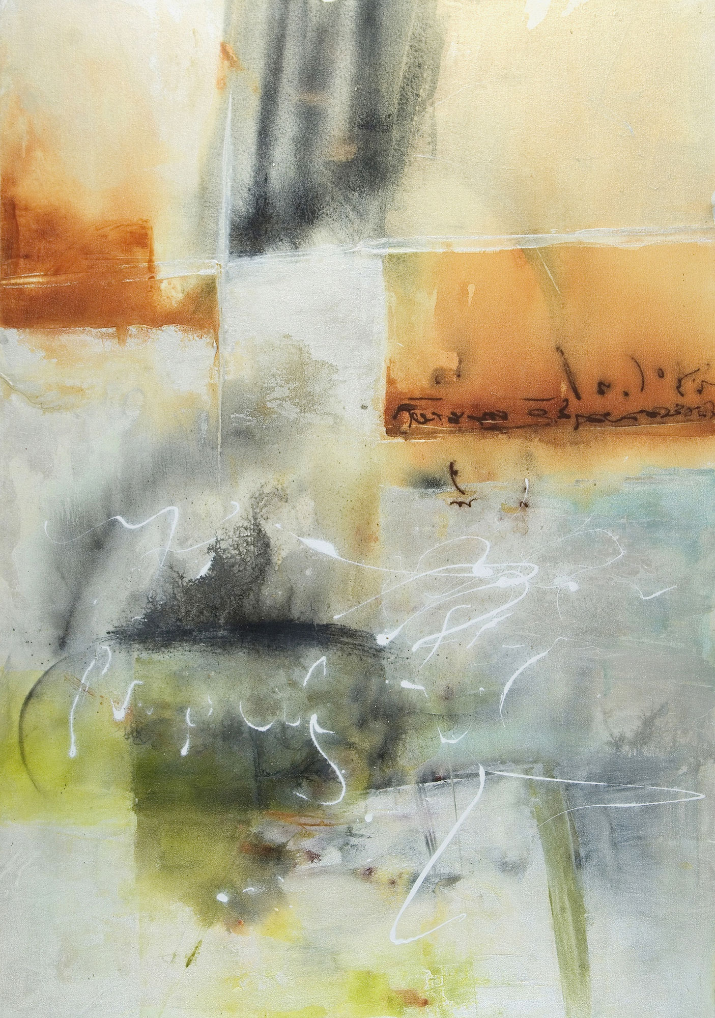 Streaming Beauty, 2010 Acrylic, ink, latex, on canvas, 54x38 inches