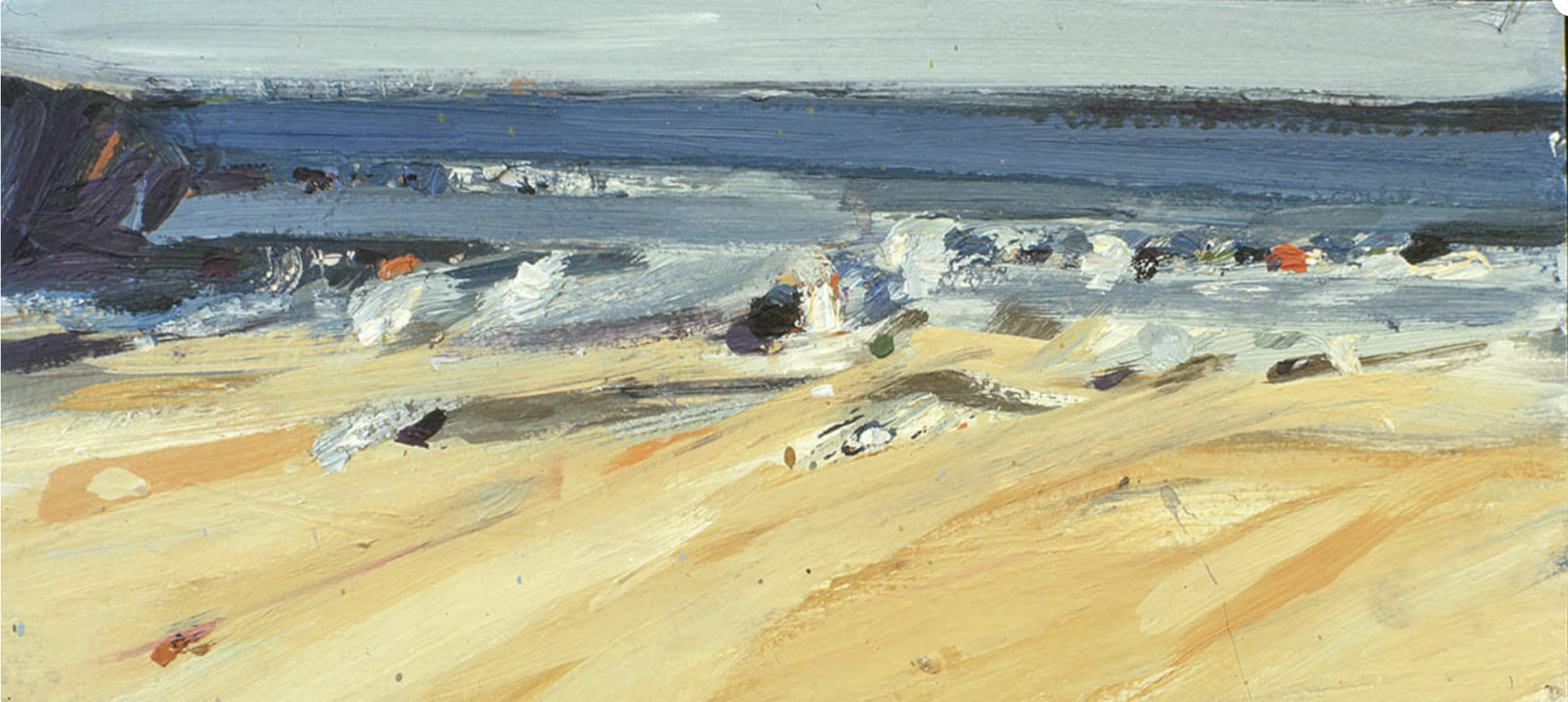 John A. O’Connor, Seascape, 1960 Oil on board, 6.75 x 14.75 inches