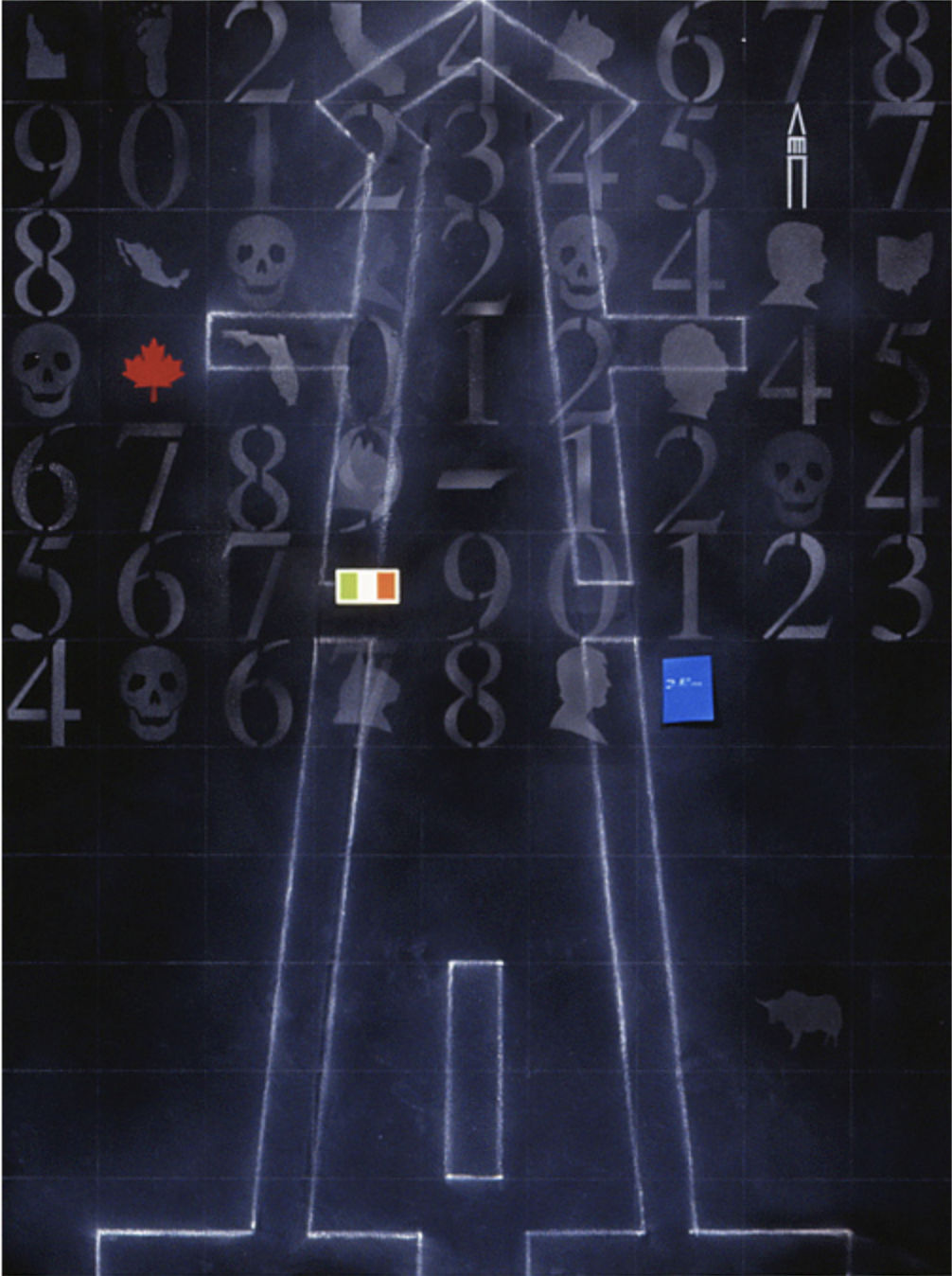 John A. O’Connor, The Definitive Journey, 1999 Acrylic on Sintra, 40 x 30 inches