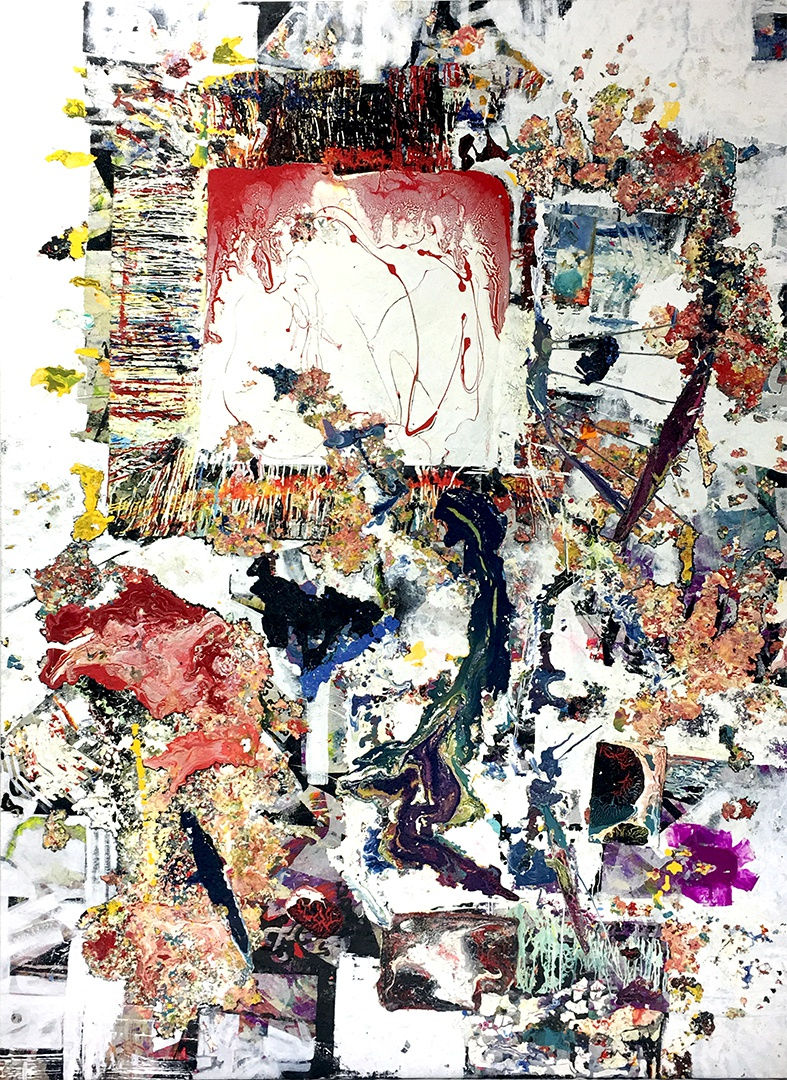 Marga, 2018 Acrylic Enamel on canvas, 116x84 inches