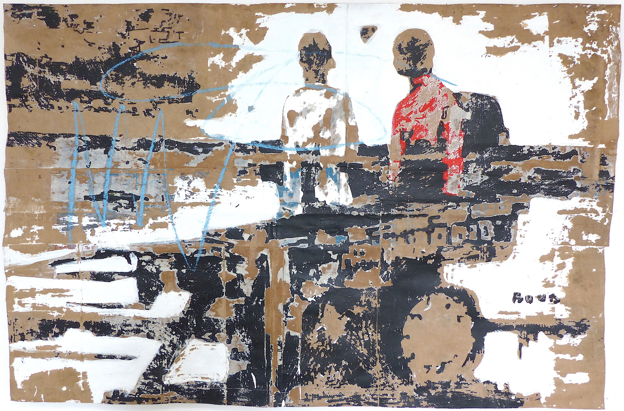 Wotro #1, 2018, technique mixte, 116 x 175 cm © Armand Boua