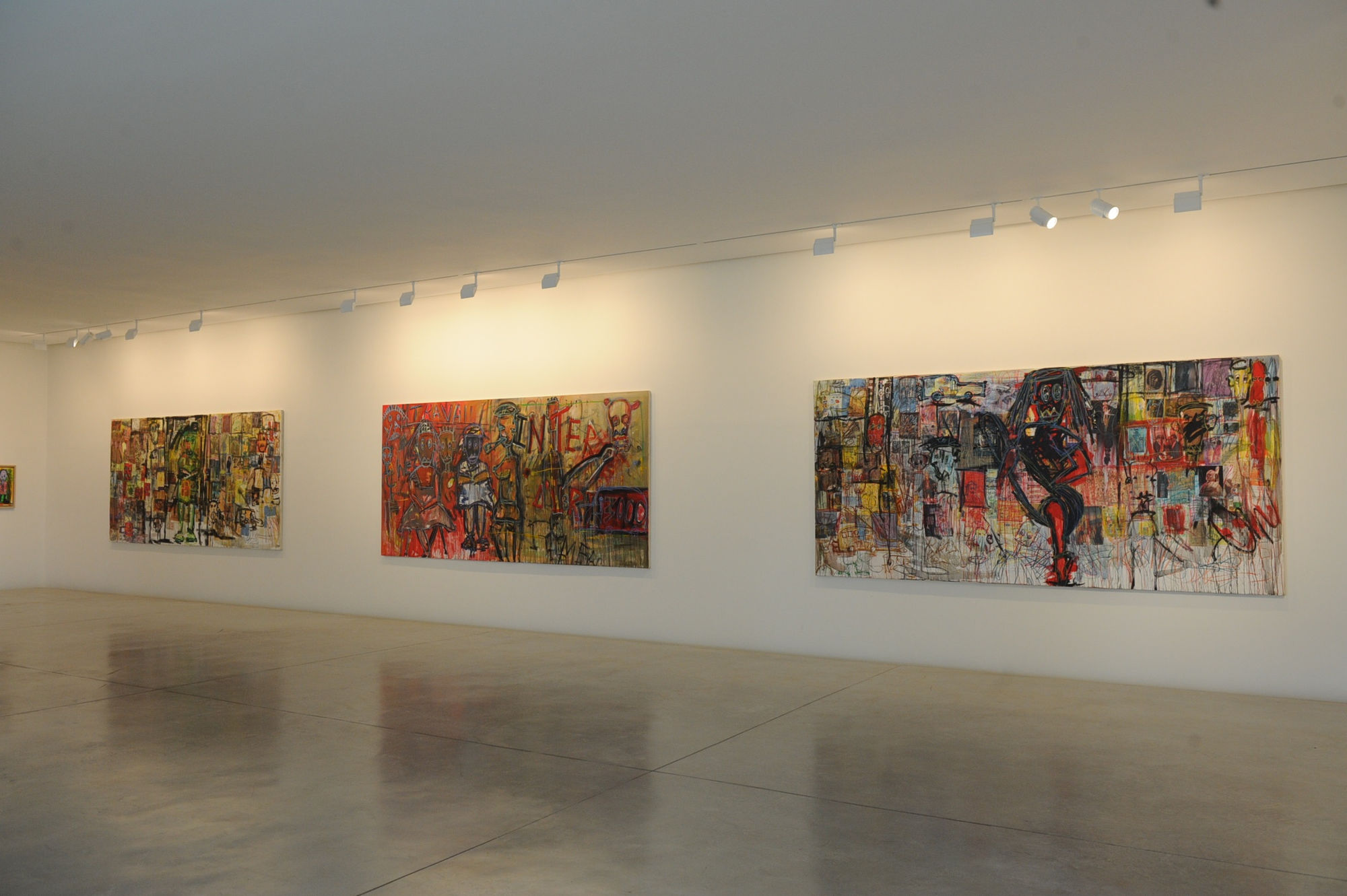 Aujourd’hui je travaille avec mon petit fils, Aboudia , Galerie Cécile Fakhoury - Abidjan 2012 © Aboudia © Frédéric Bruly Bouabré