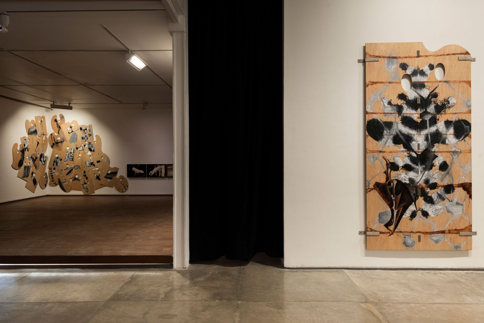 Atul Dodiya Seven Minutes of Blackmail, display view, 2019