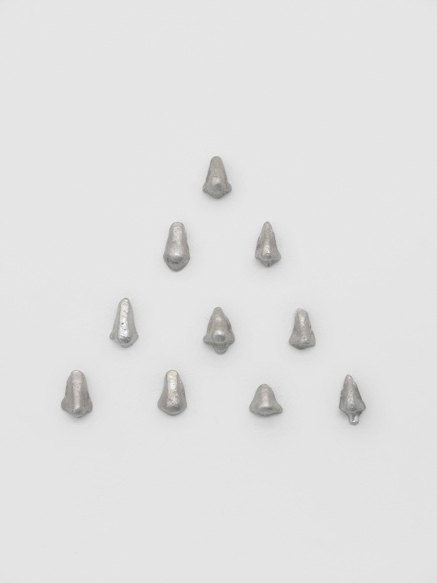 Dominic Watson, &lsquo;The Worthies, Looking Down Theirs at Thine&rsquo;, 2023, Cast Pewter, 6 x 4 x 4 cm. &copy; The artist courtesy of Cob Gallery.