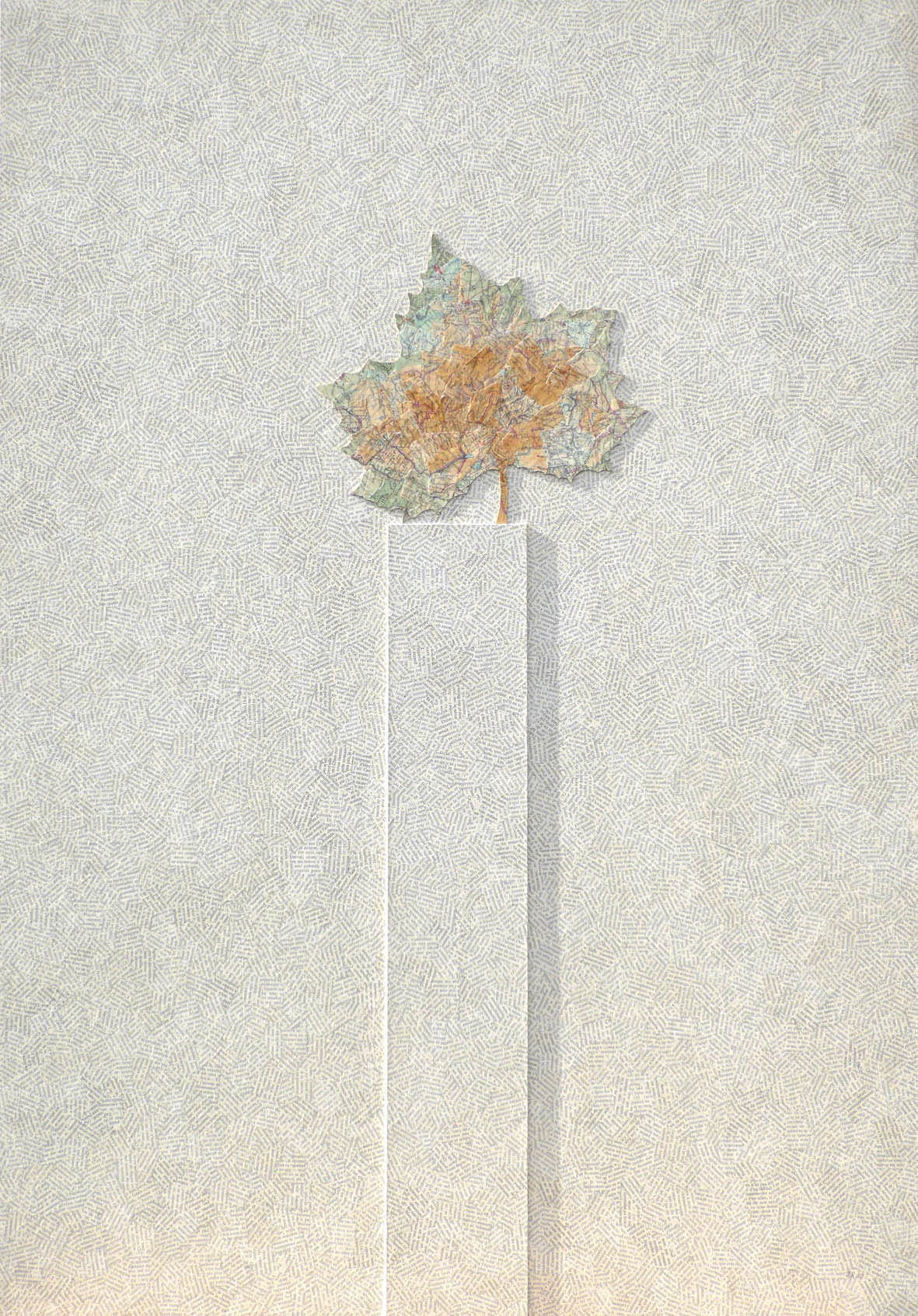 Jiri KOLAR (1914 -2002) Aux arbres parisiens égarés ou Au printemps le bois se vêt de vert III, 1980 Collage on wood 39 3⁄8 x 27 ½ inches / 100 x 70 cm