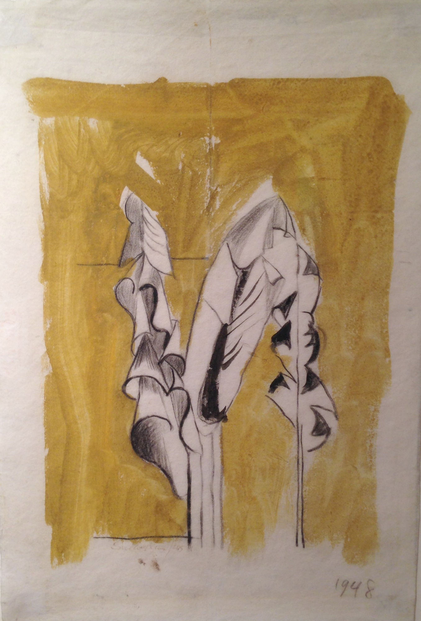 Graham SUTHERLAND (1903 – 1980) Banana Leaves, 1948 Watercolour and pencil 11 x 7 ½ inches / 27.9 x 19 cm