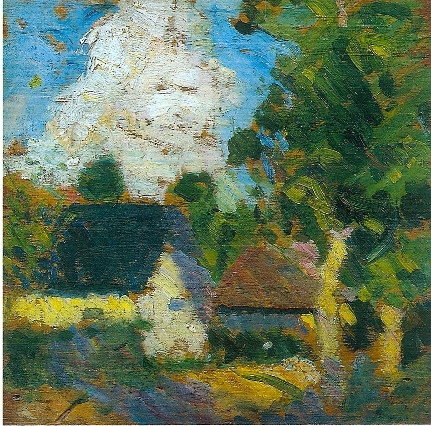 Landscape (II), 1911 oil on board 10 x 10.5 inches (25.4 x 26.7cm)