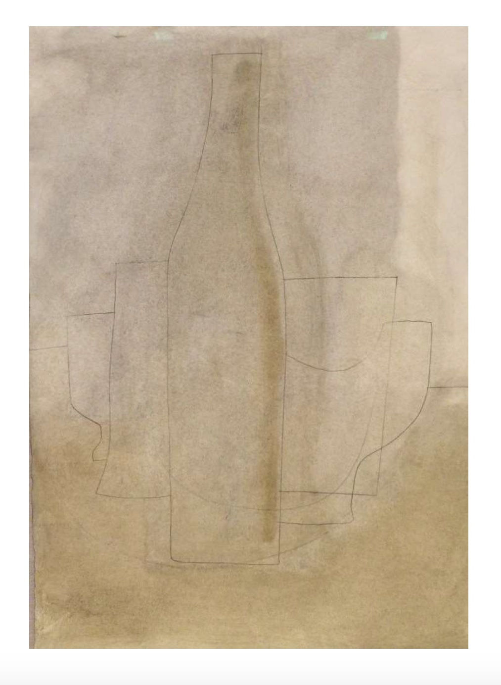 Ben Nicholson, 1972 (Still life with bottle), 1972