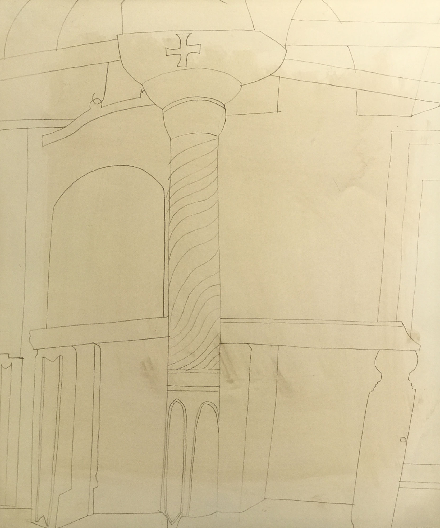 Ben Nicholson, 1967 (pillar in monastery at Patmos), 1967