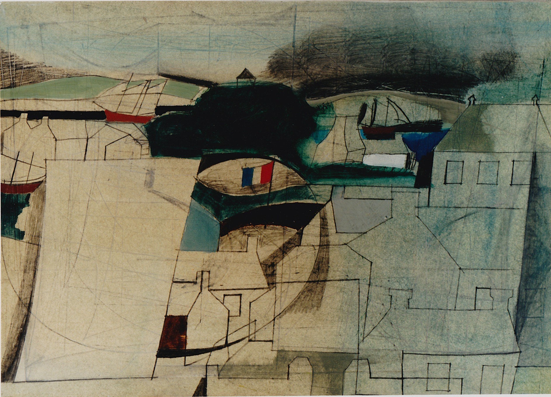 Ben Nicholson, Treboul, Brittany, 1954