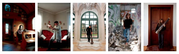 Su-Ran Sichling, Left to right: Portrait with Club D.H., Portrait with Club G.R., Portrait with Club S.S., Portrait with Club Y.A., Portrait with Club J.M., 2012