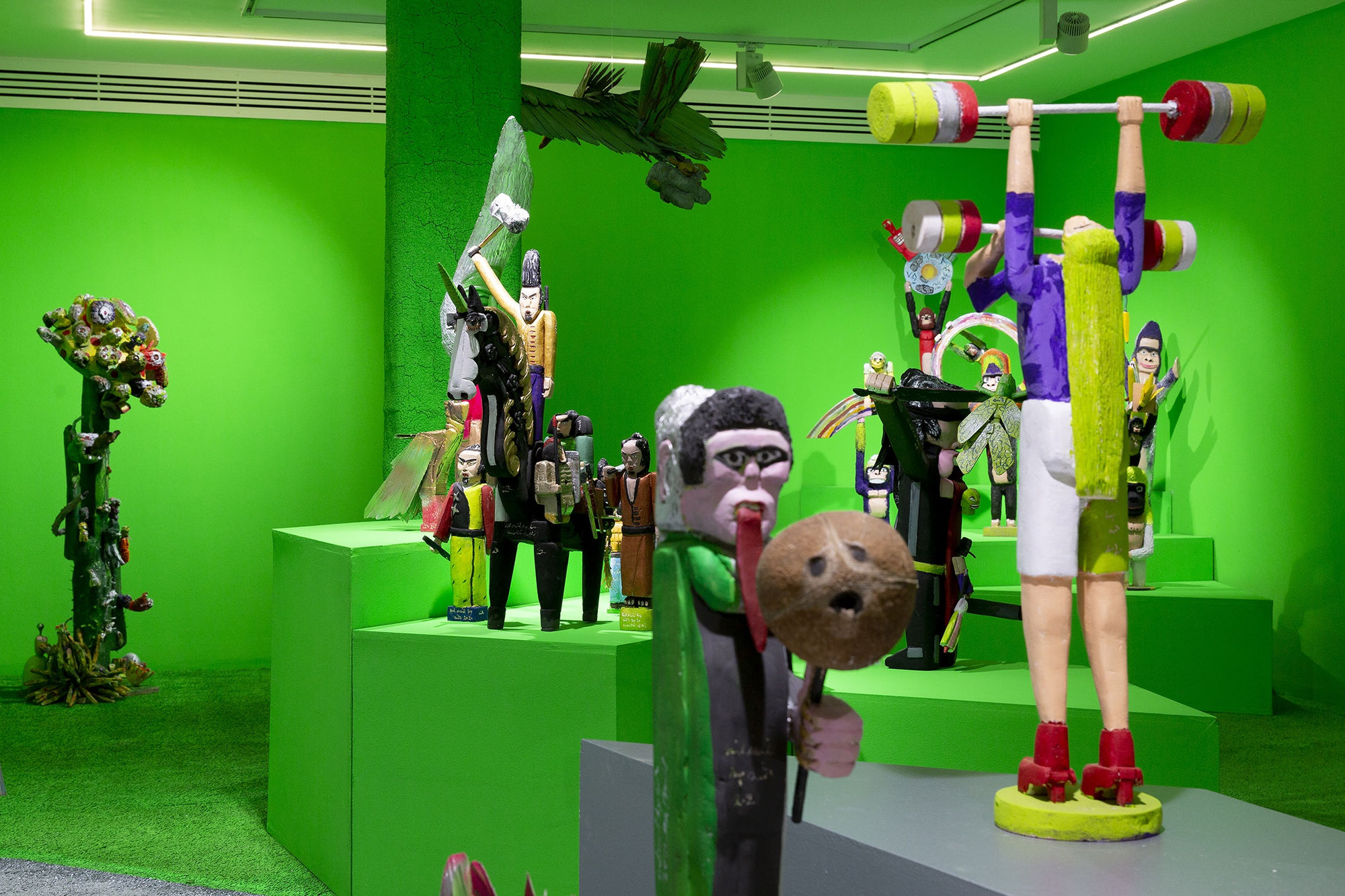 Installation View of Aliens VS Gorillas a solo presentation of works by Amir Kamand.