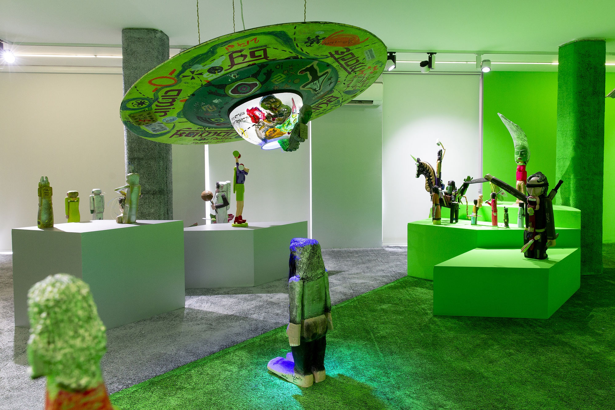 Installation View of Aliens VS Gorillas a solo presentation of works by Amir Kamand.