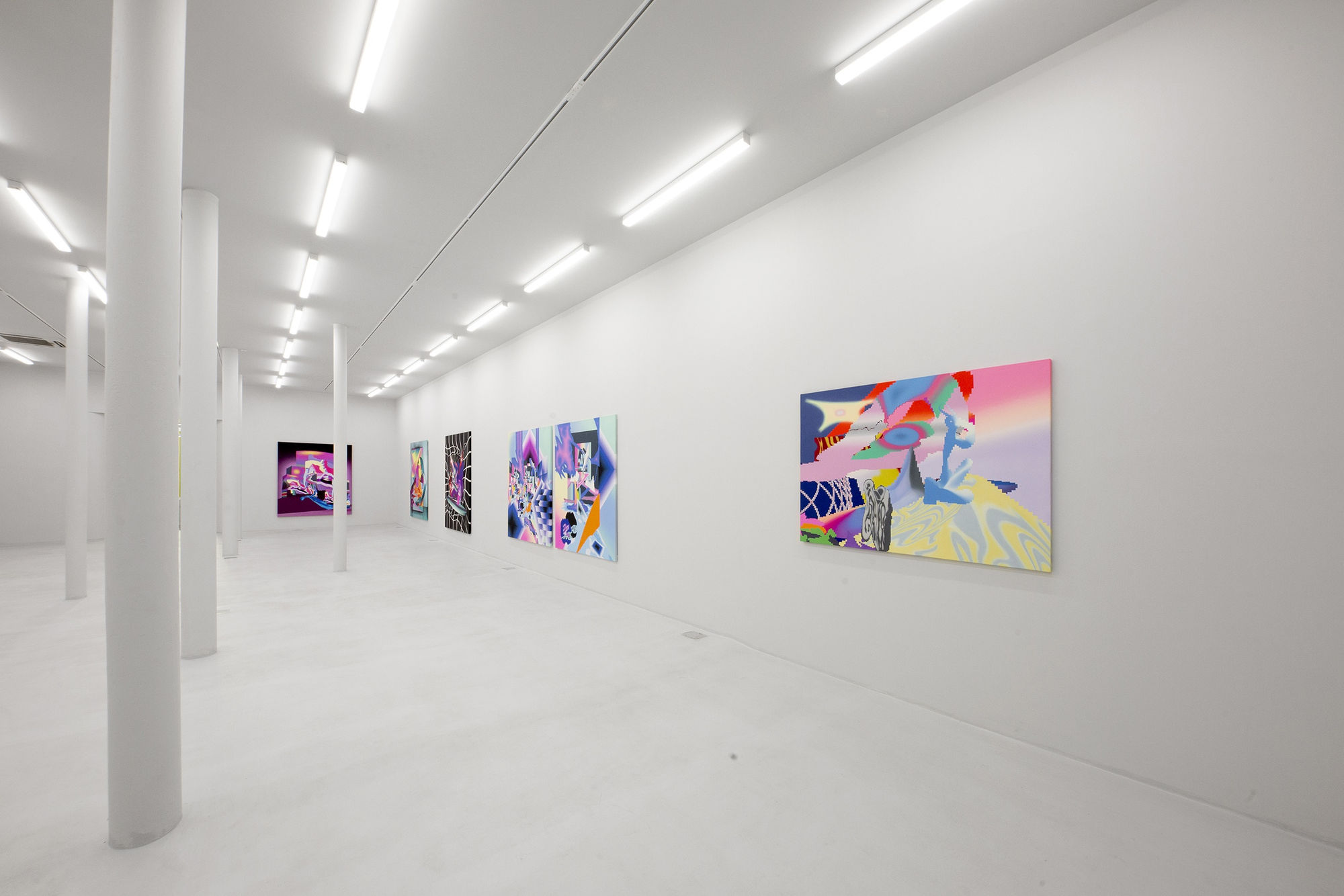 Installation View of The Infinite Continuum a solo exhibition of works by Yousha Bashir.