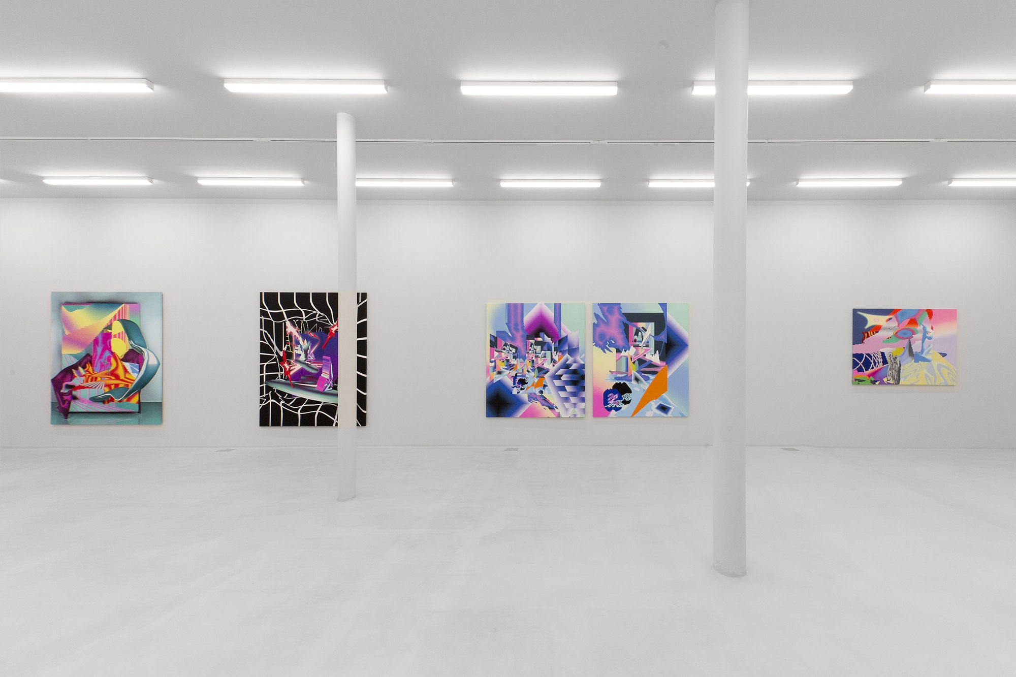 Installation View of The Infinite Continuum a solo exhibition of works by Yousha Bashir.