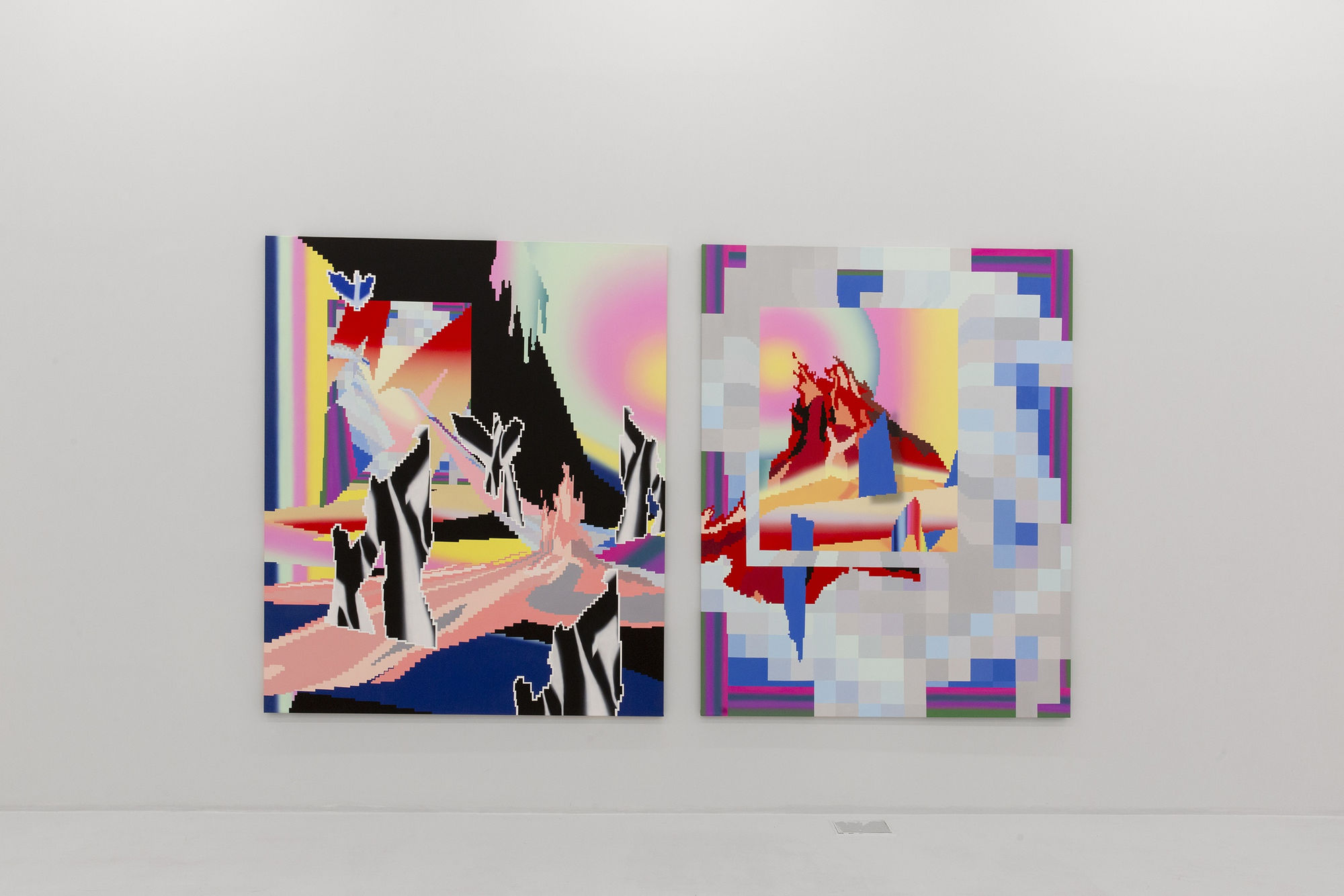 Installation View of The Infinite Continuum a solo exhibition of works by Yousha Bashir.