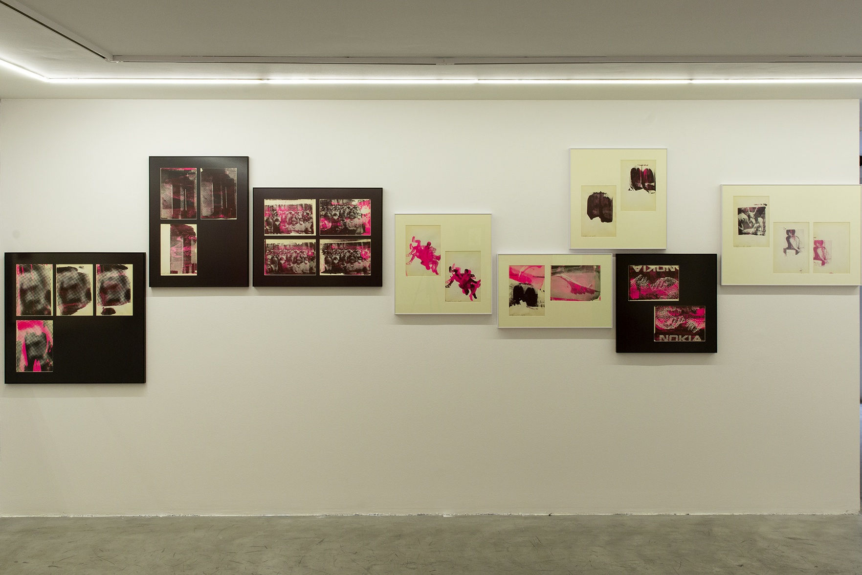 Installation view of Aftermath a solo exhibition of works by Sina Choopani at Dastan's Basement.