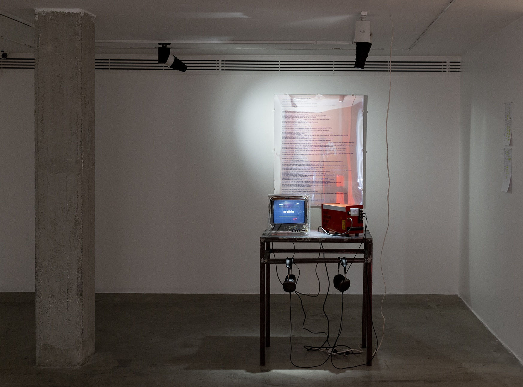 Installation View of R.E.M [First part, Fall from Heights] a solo presentation of works by Block at Dastan's Basement.
